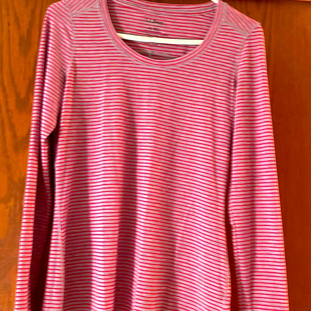Women’s long sleeve striped tee by L.L.Beans.